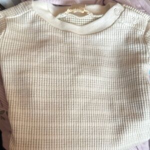 Burt's Bees Baby Cream Ribbed Bodysuit